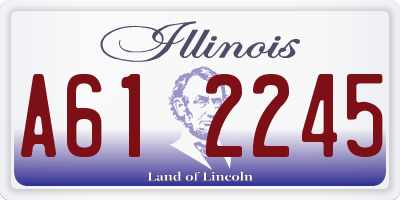 IL license plate A612245