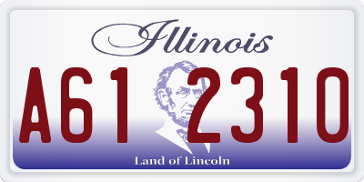 IL license plate A612310