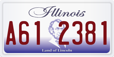 IL license plate A612381