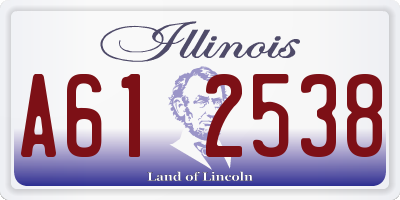 IL license plate A612538