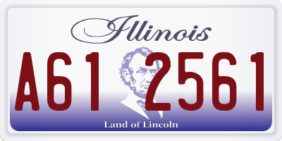 IL license plate A612561