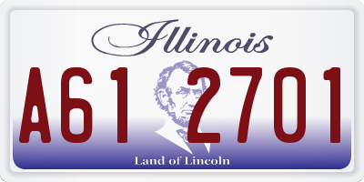 IL license plate A612701