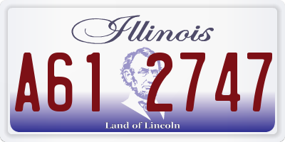 IL license plate A612747