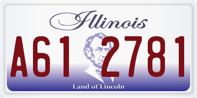 IL license plate A612781