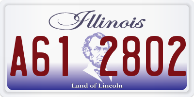 IL license plate A612802