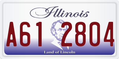 IL license plate A612804