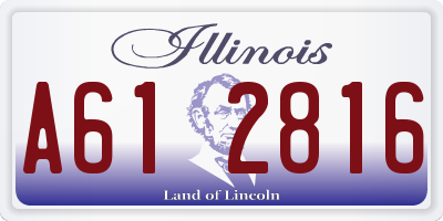 IL license plate A612816