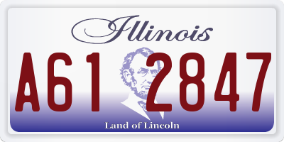 IL license plate A612847