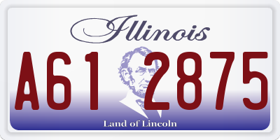 IL license plate A612875