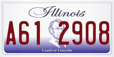 IL license plate A612908