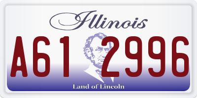 IL license plate A612996