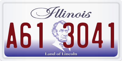 IL license plate A613041