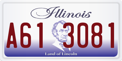IL license plate A613081