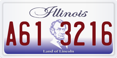 IL license plate A613216