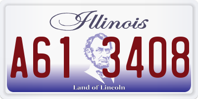 IL license plate A613408