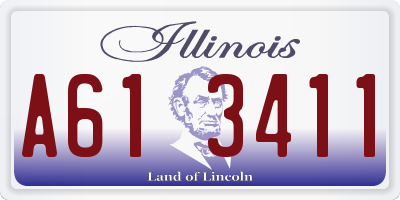 IL license plate A613411
