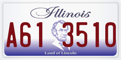 IL license plate A613510