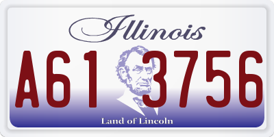 IL license plate A613756