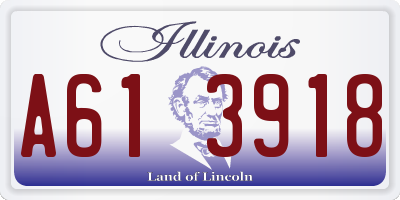 IL license plate A613918