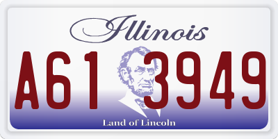 IL license plate A613949