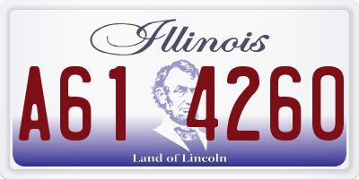 IL license plate A614260
