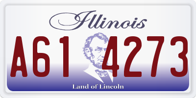 IL license plate A614273