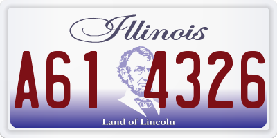 IL license plate A614326