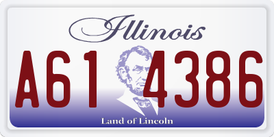 IL license plate A614386