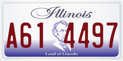 IL license plate A614497
