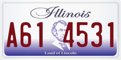 IL license plate A614531