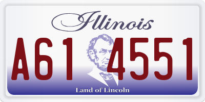 IL license plate A614551
