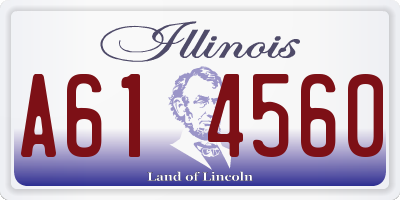 IL license plate A614560