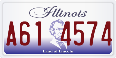 IL license plate A614574