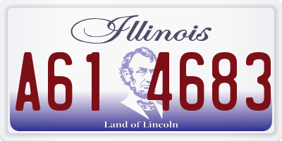 IL license plate A614683