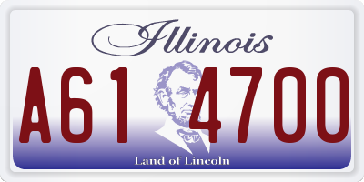 IL license plate A614700