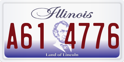 IL license plate A614776