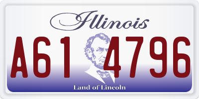 IL license plate A614796