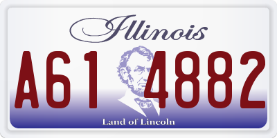 IL license plate A614882