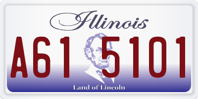 IL license plate A615101