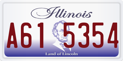 IL license plate A615354