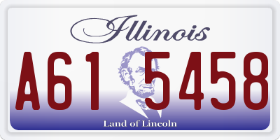 IL license plate A615458