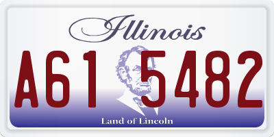 IL license plate A615482