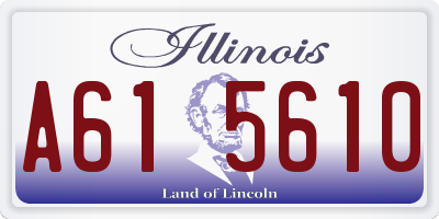 IL license plate A615610