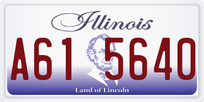 IL license plate A615640