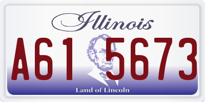 IL license plate A615673