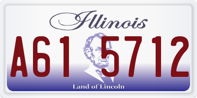 IL license plate A615712