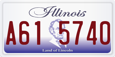 IL license plate A615740