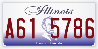 IL license plate A615786
