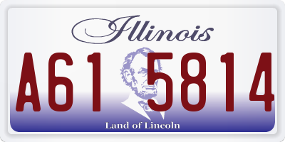 IL license plate A615814