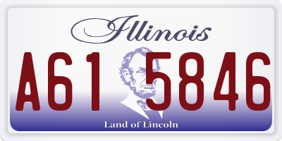 IL license plate A615846